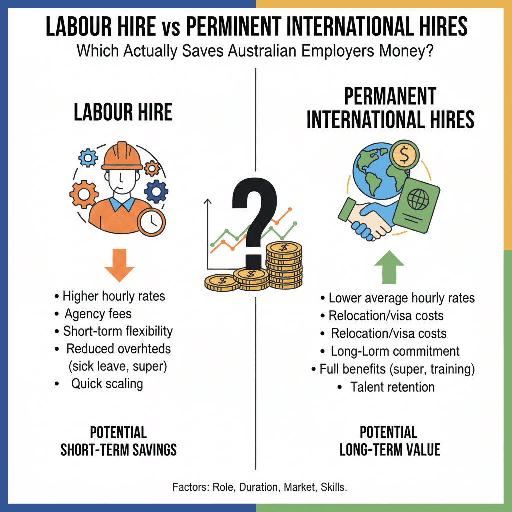 Labour Hire vs Permanent International Hires: Cost Compared