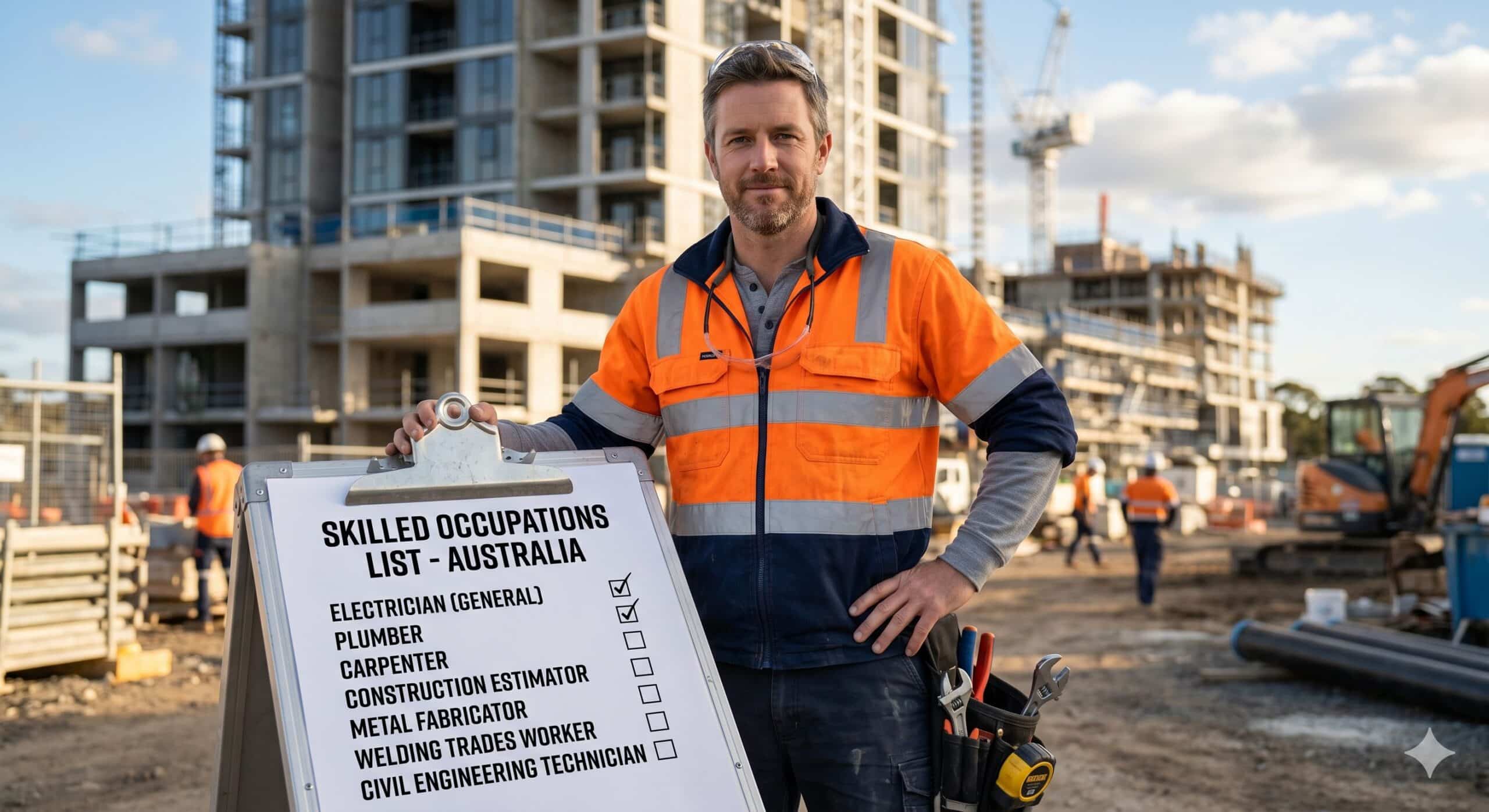 482 visa occupation list and eligible trades for Australia